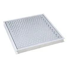 Grelha Ralo Inox 40x40cm Quadrada Perfurada Anti Inseto Alta Vazão Água Pluvial