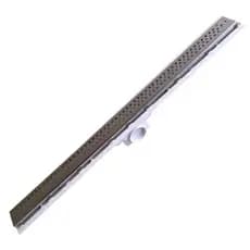 Ralo Linear Inox 6x100cm Perfurado Alta Vazão Anti Odor Box Banheiro