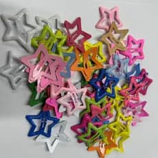 Kit 50 Peças Grampos De Cabelo Estrela Dopamina Cor Doce Para Mulheres Franja Lateral