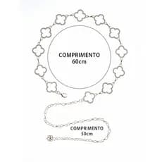 Cinto Corrente De Cintura Com Diamantes Pétalas Brilho Duplo