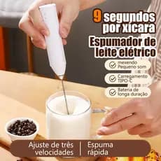 Batedor Misturador Elétrico para Café, Leite e Clara de Ovo