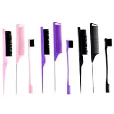 Conjunto De Escova De Cabelo 3 Peças Com Pente De Cauda De Mouse-Adição Perfeita À Rotina De Cuidados