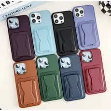 Capa iPhone Couro Porta Cartão com Suporte Dobrável | Case Multifuncional Premium