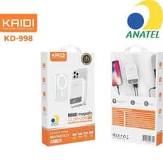 Power Bank Indução Magnético MagSafe Kaidi KD-998 10k mAh