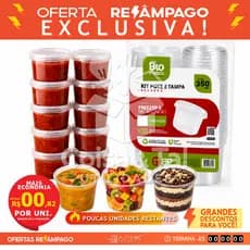 96 Pote Plástico Redondo 350ml com Tampa  Embalagem Bolo de Pote, Sorvete, Doces