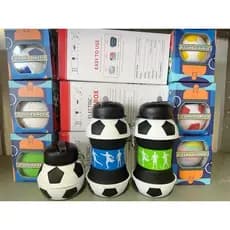 kit ate 20 Garrafa Água Infantil Bola Dobrável 550ml Squeeze Futebol Basquete Flexível Retrátil Decoração Alça-BYB