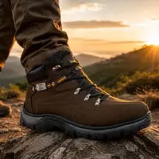 Bota Masculina  Coturno Adventure  Bota Trabalho Lona Reforçada Sola Borracha