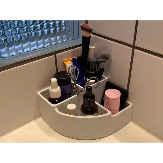 Organizador de Banheiro e Maquiagem Multiuso Porta Cosméticos Escova Pincel Perfume