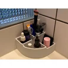 Organizador de Banheiro e Maquiagem Multiuso Porta Cosméticos Escova Pincel Perfume