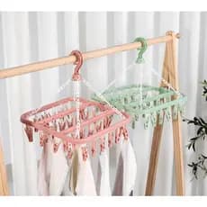 Varal roupa íntima, dobrável, multiuso, com 32 prendedores, para  calcinha, cueca, sutiã, biquíni e meias COR ALETATIO