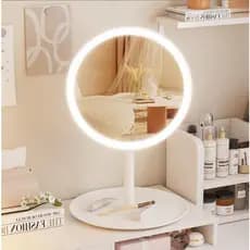 Espelho de Maquiagem com Led  Luz   Mesa Inteligente Penteadeira Portátil Dobrável Ajustável BRANCO