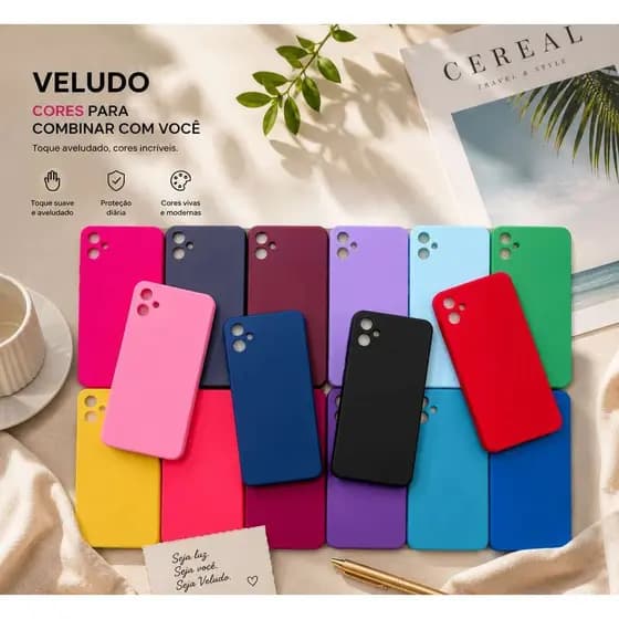Veludo Capinha Silicone Colorida Para SAMSUNG S Série