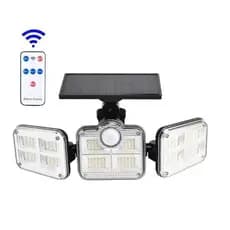 Luminária 135 Led Solar Com Controle 3 Modos Sensor De Presença 120 Graus