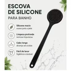 Escova De Banho Dupla Face Com Cabo Longo De Silicone Para Massagem Nas Costas