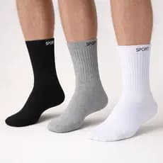 Kit 6/12/24 Pares Meia Masculina Cano Alto Sport – Algodão Confortável |Direto Da Fábrica - Sortidas