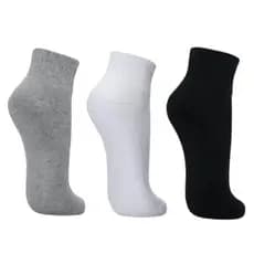 Kit 6 /12/15 Pares de Meia Cano Médio com Algodão Unissex Masculina Feminina - Cores Sortidas