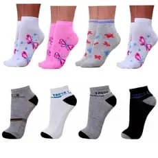 Kit 12 Pares de Meias Divertidas Cano Curto Algodão Masculino/Feminino