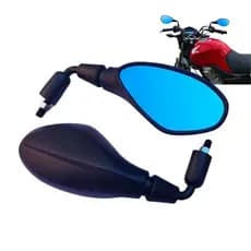 Kit 1 a 5 Pares de Retrovisor Bmw F800 Haste Curta Rebaixada 90° Convexa Lente Azul