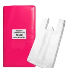 SACOLA PLÁSTICA 38X48 MILHEIRO – IDEAL PARA ITENS LEVES E USO EM COMÉRCIO - 1000 SACOLAS
