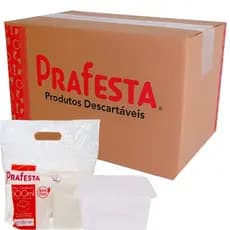 POTE QUADRADO 500ML PRAFESTA – 10X20 (200 UNIDADES) – POTE PLÁSTICO DESCARTÁVEL PARA ALIMENTOS