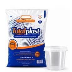 POTE TOTALPLAST 350ML COM TAMPA KIT 24 UNIDADES REDONDO - TRANSPARENTE PARA ALIMENTOS