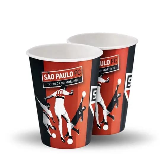 COPO PAPEL SÃO PAULO 200ML FESTCOLOR 8 UNID DESCARTÁVEL IMPERDIVEL