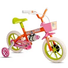 Bicicleta Infantil Com Rodinhas Menina Aro 12 Bluey Laranja Verden Bikes