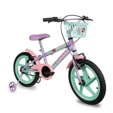 Bicicleta Infantil Com Rodinha Menina Aro 16 A Casa Mágica da Gabby Lilás Verden Bikes
