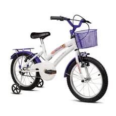 Bicicleta Infantil Com Rodinhas Aro 16 Breeze Branco Lilás Verden Bikes