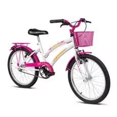 Bicicleta Infantil Aro 20 Breeze Branco com Pink Verden Bikes