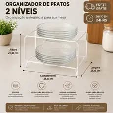 orgnizador de pratos 2 niveis