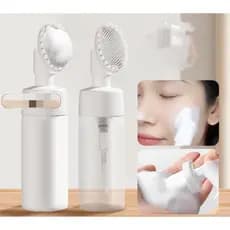 Frasco Pump Espumador Escova Silicone Cuidade Facial Skin Care 200 ml Pele Limpa