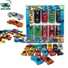 Kit 10 Carrinhos Brinquedo Crianças Tipo Hot Wheels Colecionável Carros Varias Cores Para Brincar