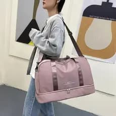 Bolsa Mala Para Viagem Academia De Grande Capacidade De Camada Dupla Viagem Transversal Mala De Mão Treino Casual
