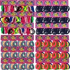 kit 36-72 unidades elastico de cabelo Xuxinha Rabico para cabelo feminina Cores Mescladas