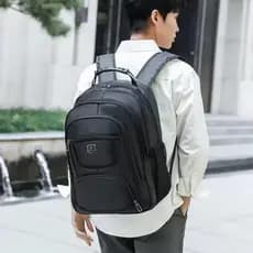 Mochila escolar reforçada de grande capacidade, à prova d'água, com cabo de aço para laptop