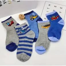 Kit Meias Pares Infantil Para Menino Coloridas Estampadas Macias Divertidas 2 a 10 Anos