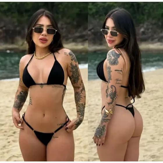 Biquini marquinha de fita bicolor com regulador diversas cores ENVIO IMEDIATO