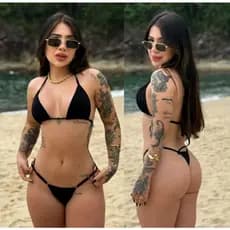 Biquini marquinha de fita bicolor com regulador diversas cores ENVIO IMEDIATO