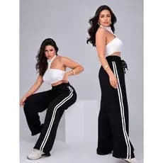 Calça Pantalona Feminina Com Listras  Envio Rapido