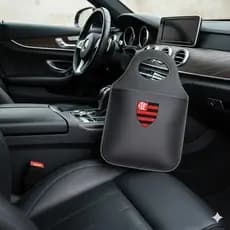 Porta Lixo Para Carro Lixeira Costurada Reforçada Acessório Automotivo Vários Times envio rápido