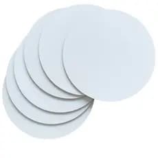 Kit 10 cake board MDF 28cm redondo 3mm branco tabuleiro bolo confeitaria base cakeboard resistente