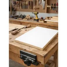 Chapa Branco 90 x 60 MDF 15mm com Bordas Fitadas Placa para Prateleira, Tampo de Mesa e Painel