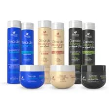 Kit Tratamento Carvão Ativado, Macadâmia e Teia De Queratina De Alto Impacto Thyrre Cosmetics
