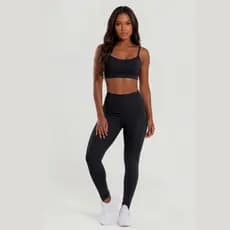Conjunto Academia Top sem Bojo Feminino Zero Transparência Cintura Alta Modela Valoriza Flexivel