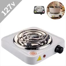 Fogão Elétrico 1 Boca Portátil Espiral 127V 1000W Camping Viagem Mesa Cooktop 5 Temperaturas