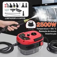 Limpador a vapor portátil de 2500 W, máquina de limpeza de alta temperatura e alta pressão de 220 V/110V