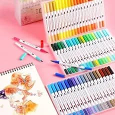 Caneta Brush Pen Kit Com 12 Cores com ponta dupla pincel estilo-LC