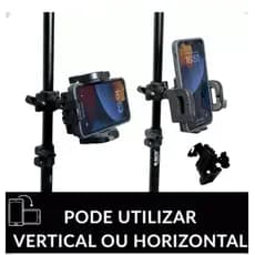 Suporte Celular Universal para Microfone, Partitura e Pedestal O Suporte Celular Universa