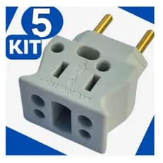 Adaptador De Microondas 20a Kit 5 Peças Resistente Não Derrete Tomada